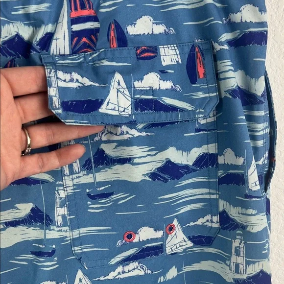 Vineyard Vines Men's Blue Nautical Swim Shorts Size Large - Picture 7 of 8